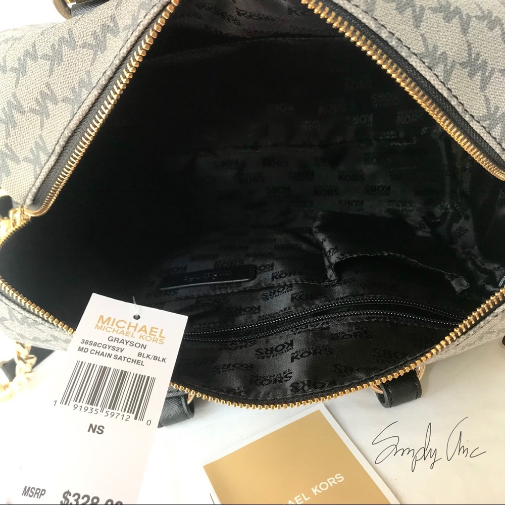 New authentic Grayson monogram satchel black - Picture 5 of 6